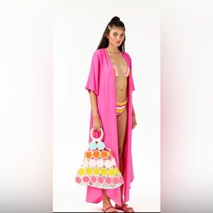 SET Bonbon Hand-Crochet Rainbow Bikini and Bag SET Sz S